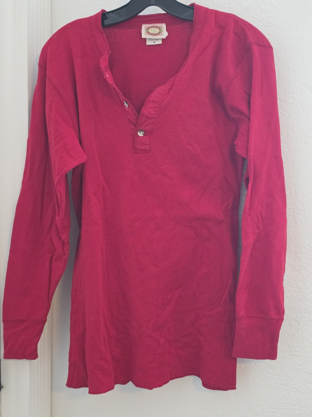 Banana Republic Vintage Red Long Sleeve Henley Shirt